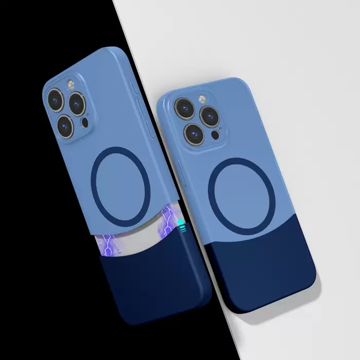Apple İphone 15 Pro Kılıf M-safe Şarj Özellikli Mıknatıslı Lopard Duble Kapak