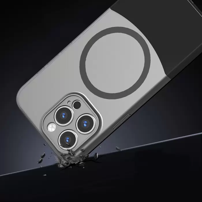 Apple İphone 15 Pro Kılıf M-safe Şarj Özellikli Mıknatıslı Lopard Duble Kapak