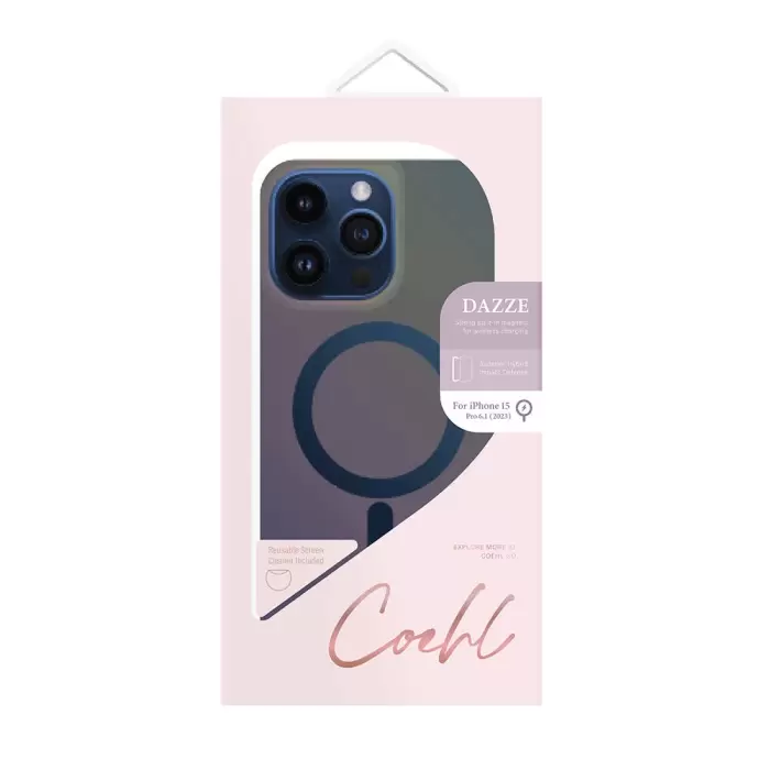 Apple İphone 15 Pro Kılıf Magsafe Şarj Özellikli Mistik Mor Renkli Coehl Dazze Kapak