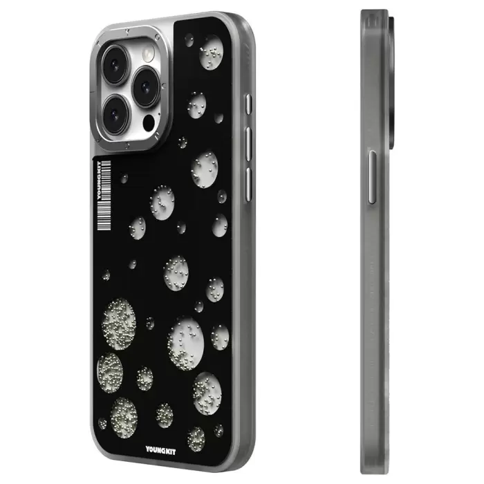 Apple İphone 15 Pro Kılıf Magsafe Şarj  Youngkit Quicksand Beads Series Kapak