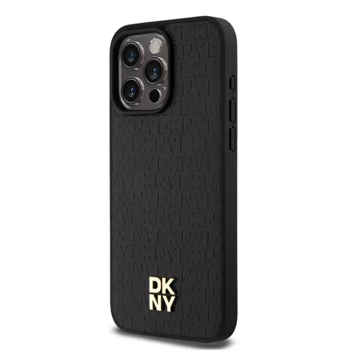 Apple İphone 15 Pro Max Kılıf Dkny Lisanslı 3d Yazılı Repeat Pattern Kapak