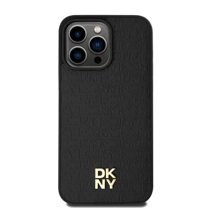 Apple İphone 15 Pro Max Kılıf Dkny Lisanslı 3d Yazılı Repeat Pattern Kapak