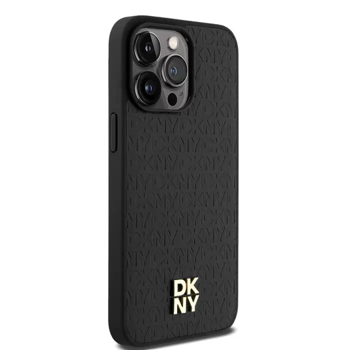 Apple İphone 15 Pro Max Kılıf Dkny Lisanslı 3d Yazılı Repeat Pattern Kapak