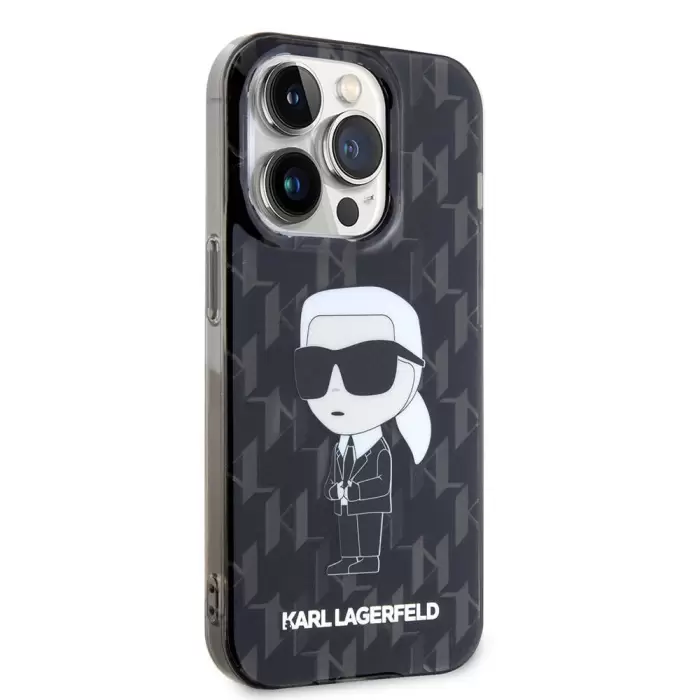 Apple İphone 15 Pro Max Kılıf Karl Lagerfeld Iml İkonik Monogram Lisanslı Kapak