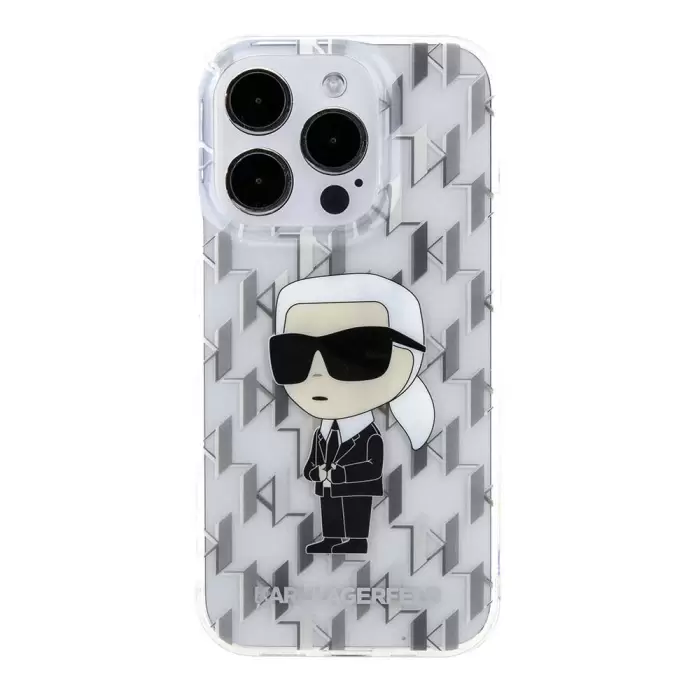 Apple İphone 15 Pro Max Kılıf Karl Lagerfeld Iml İkonik Monogram Lisanslı Kapak