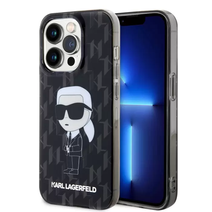 Apple İphone 15 Pro Max Kılıf Karl Lagerfeld Iml İkonik Monogram Lisanslı Kapak