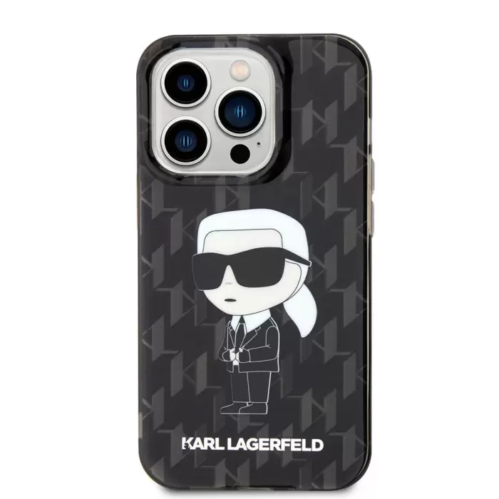 Apple İphone 15 Pro Max Kılıf Karl Lagerfeld Iml İkonik Monogram Lisanslı Kapak