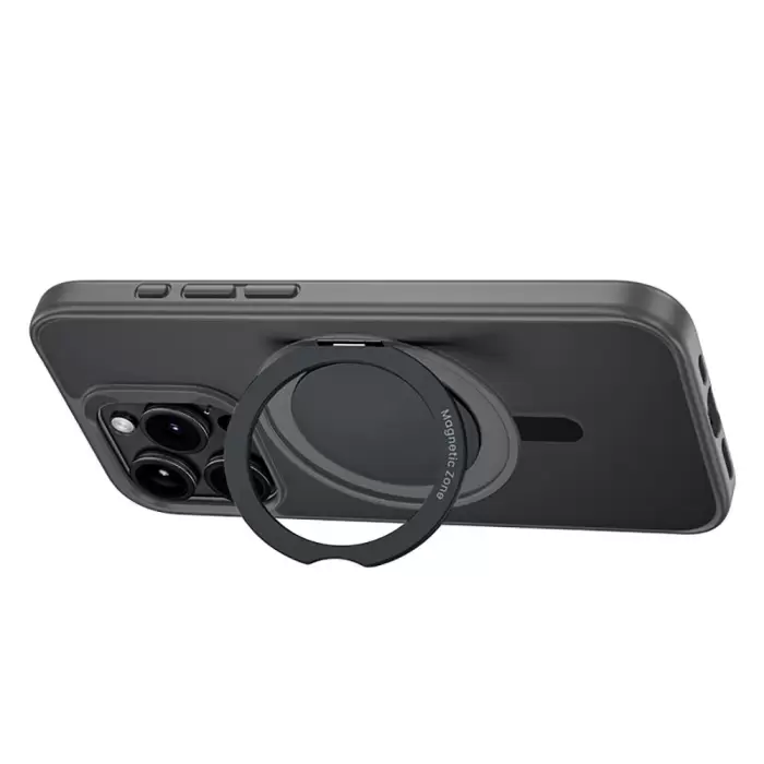 Apple İphone 15 Pro Max Kılıf Magsafe Şarj Özellikli 360° Dönebilen Benks Pop Stand Kapak