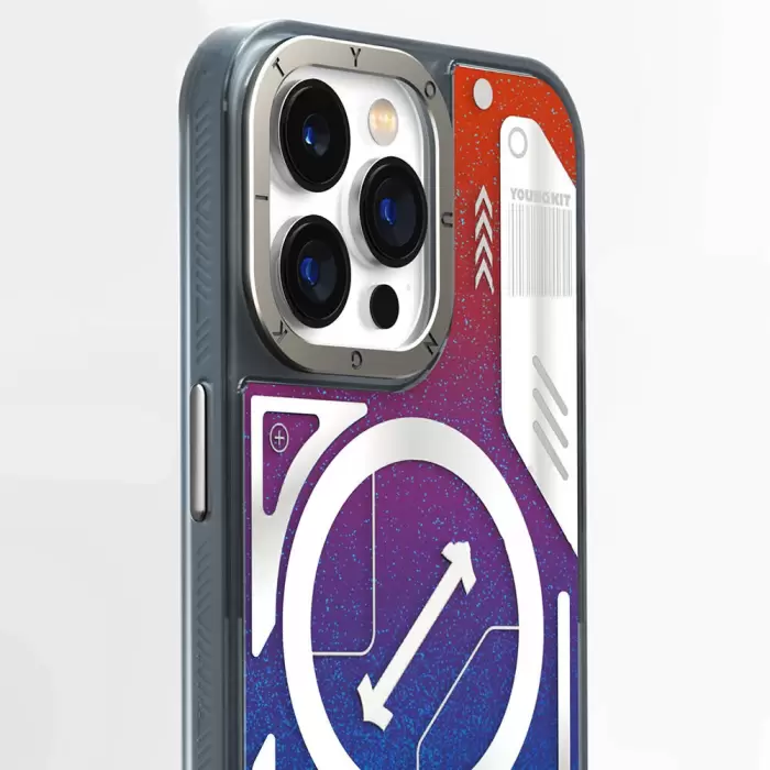Apple İphone 15 Pro Max Kılıf Magsafe Şarj Özellikli Youngkit Galaxy Serisi Kapak