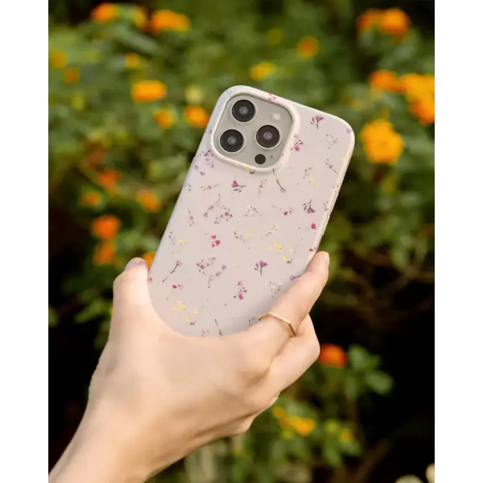 Apple İphone 15 Pro Max Kılıf Mini Çayır Çiçekleri Desenli Coehl Prairie Kapak