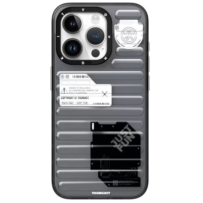 Apple İphone 15 Pro Max Kılıf Şeffaf Renkli Tasarım Youngkit Fluorite Serisi Kapak