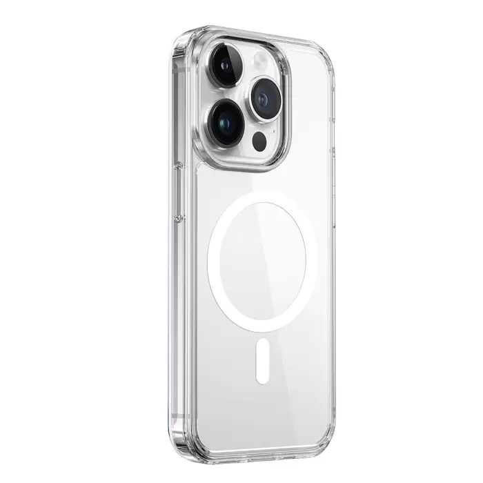 Apple İphone 15 Pro Max Kılıf Wiwu Mcc-101 Magnetic Crystal Sert Pc Kapak