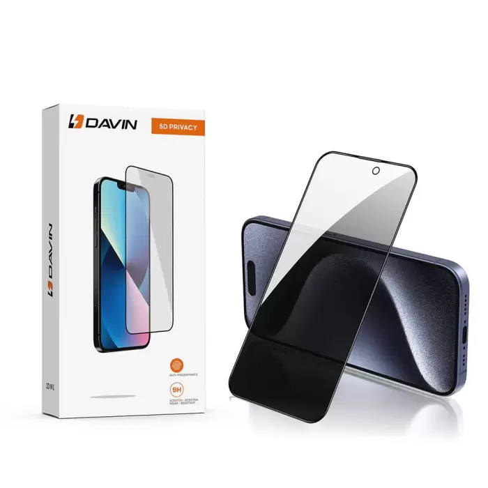 Apple iPhone 15 Pro Max Lopard 5D Privacy Cam Ekran Koruyucu