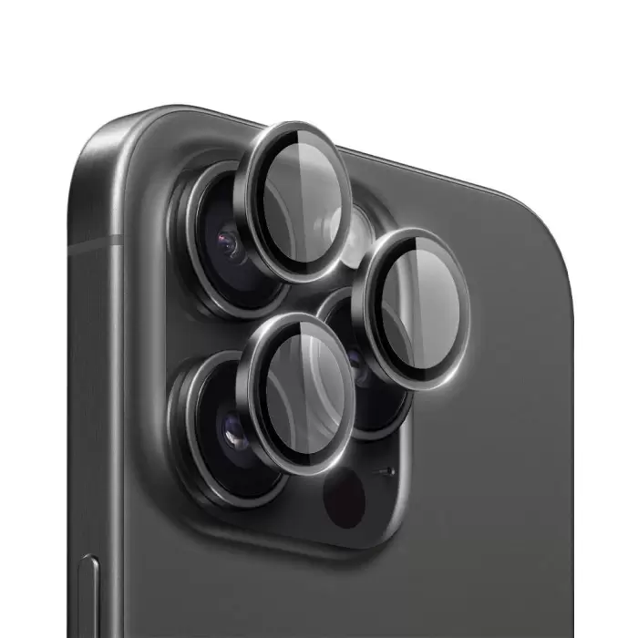 Apple İphone 15 Pro Max Wiwu Lg-004 Pvd Lens Guard Metal Kamera Lens Koruyucu