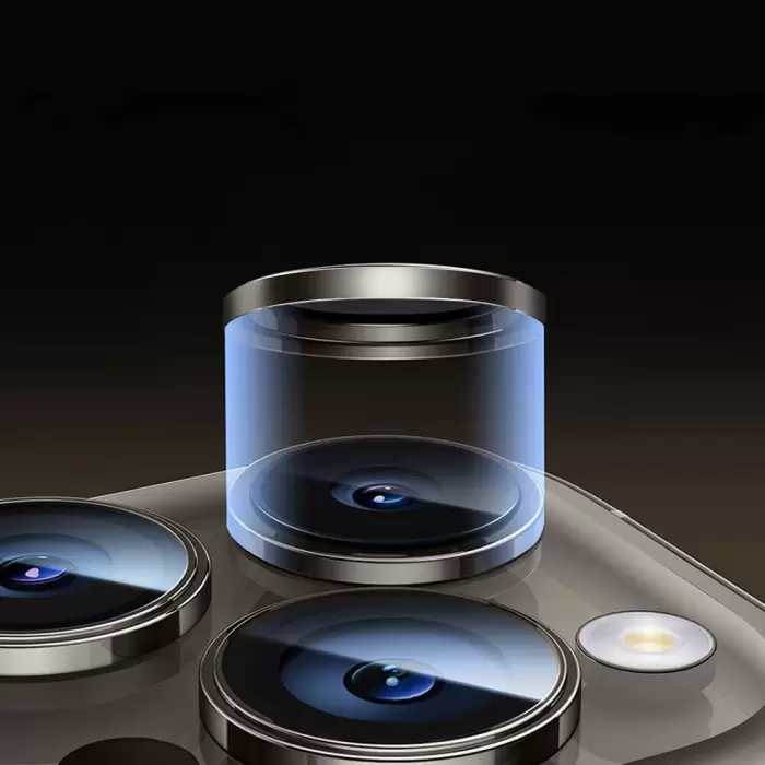 Apple İphone 15 Pro Wiwu Lg-004 Pvd Lens Guard Metal Kamera Lens Koruyucu