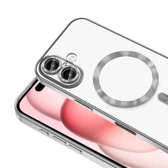 Apple İphone 16 Kılıf Şeffaf Renkli Kamera Koruma Magsafe Şarj Kapak Demre