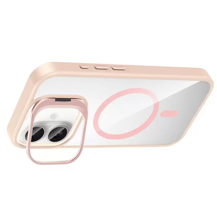Apple İphone 16 Kılıf Standlı Kamera Lens Koruma Hediyeli Magsafe Şarj Lopard Etro Kapak Koruyucu