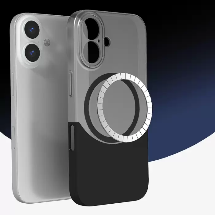 Apple İphone 16 Plus Kılıf M-safe Şarj Özellikli Mıknatıslı Lopard Duble Kapak