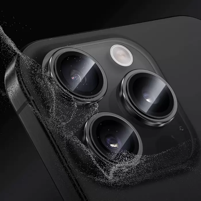 Apple İphone 16 Pro Benks Parlama Önleyici Glass Warrior Metal Kamera Lens Koruyucu