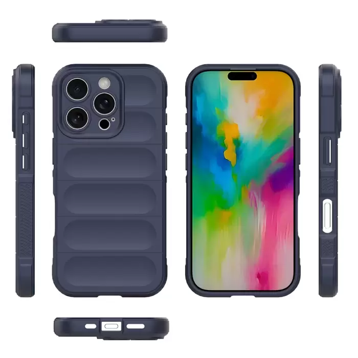 Apple İphone 16 Pro Kılıf Esnek Tpu Oyuklu Arka Yüzey Tasarımlı Lopard Etnik Silikon Kapak