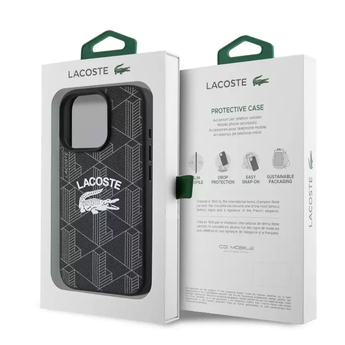 iPhone 16 Pro Lacoste MagSafe Kılıf Mono Vintage Logo Kapak