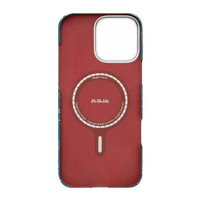 Apple İphone 16 Pro Kılıf Magsafe Şarj  Aramid Fiber Pitaka Tactile Woven Monogram Series Kapak