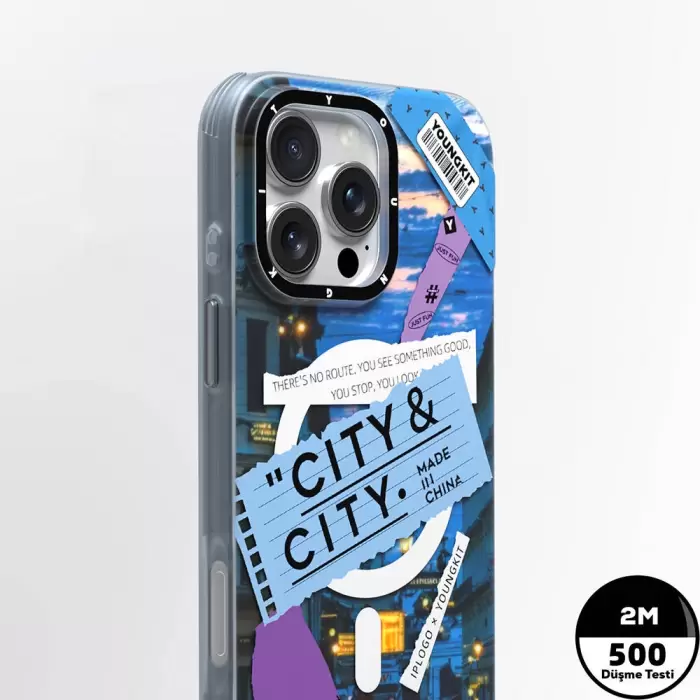 YoungKit A-City Series iPhone 16 Pro Kılıf | Şehir Tarzında Magsafe Uyumlu Güvenlik