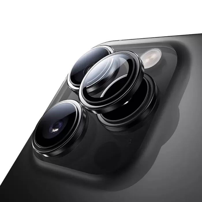 Apple İphone 16 Pro Max Benks Parlama Önleyici Glass Warrior Metal Kamera Lens Koruyucu