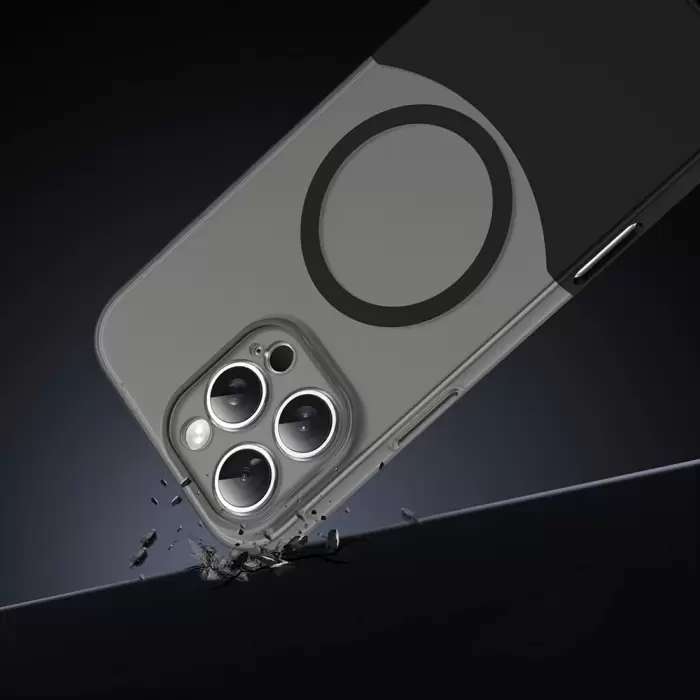 Apple İphone 16 Pro Max Kılıf M-safe Şarj Özellikli Mıknatıslı Lopard Duble Kapak