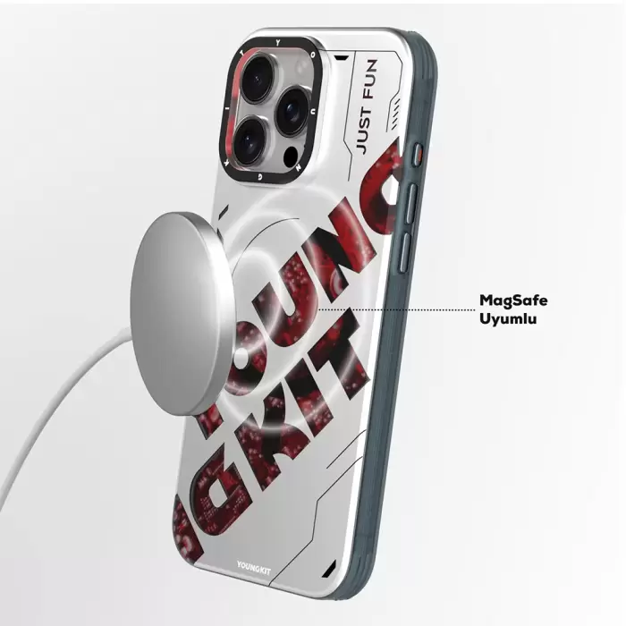 Apple İphone 16 Pro Max Kılıf Magsafe Şarj  Airbagli Çift Katmanlı Youngkit Future Series Kapak