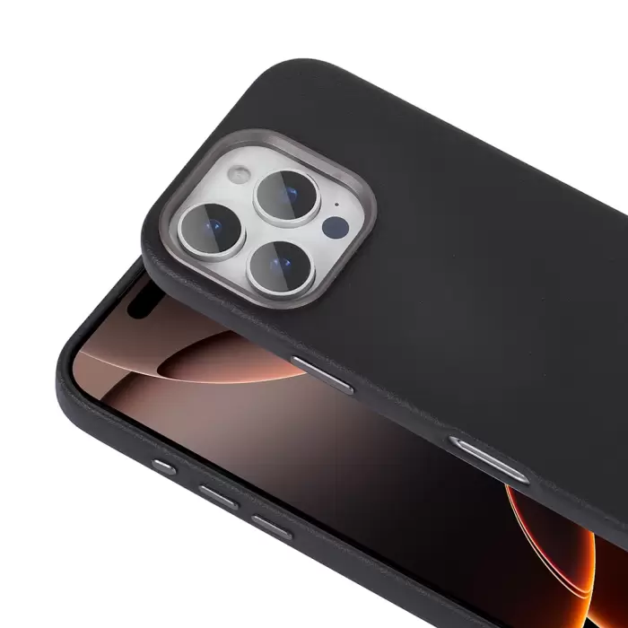 Apple İphone 16 Pro Max Kılıf Magsafe Şarj Özellikli Pu Deri Lopard Adora Kapak