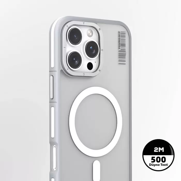 Apple İphone 16 Pro Max Kılıf Magsafe Şarj  Youngkit Rock Sand Series Kapak