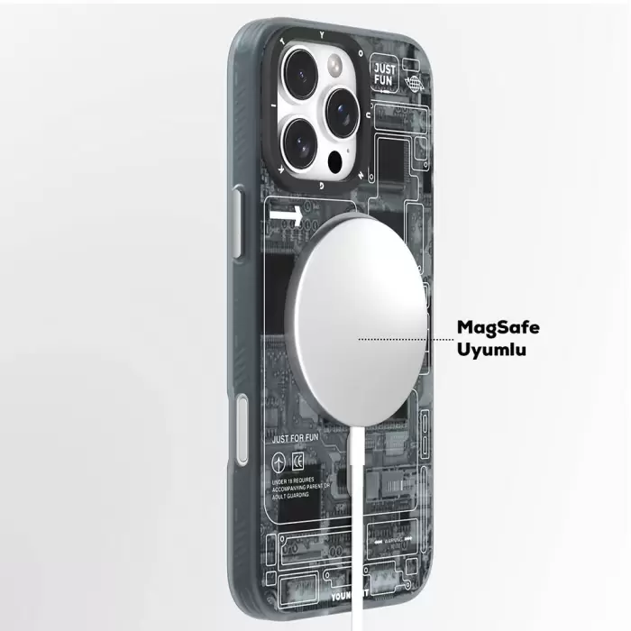 Apple İphone 16 Pro Max Kılıf Magsafe Şarj  Youngkit Technology Series Kapak