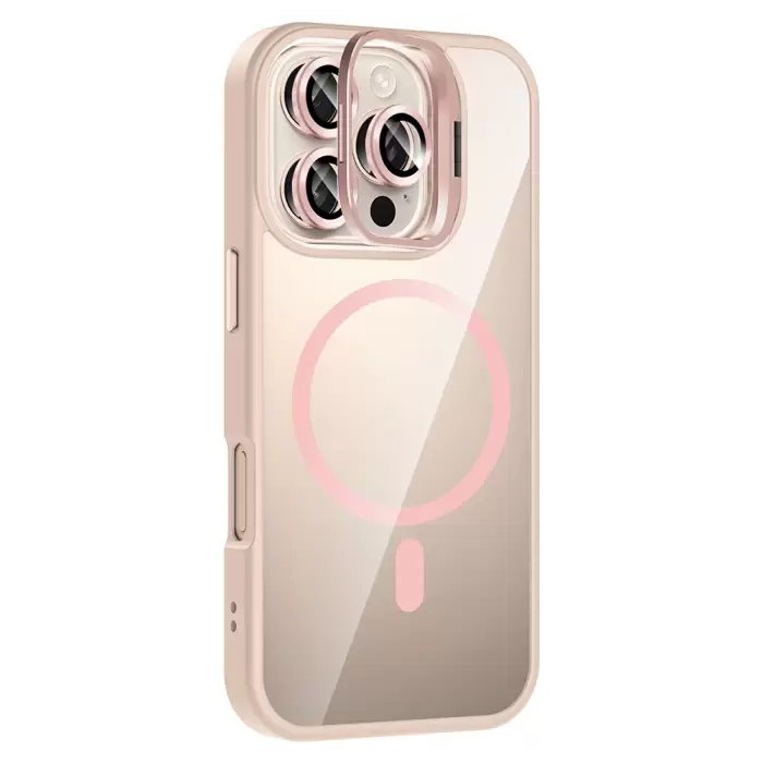 Apple İphone 16 Pro Max Kılıf Standlı Kamera Lens Koruma Hediyeli Magsafe Şarj Lopard Etro Kapak Koruyucu