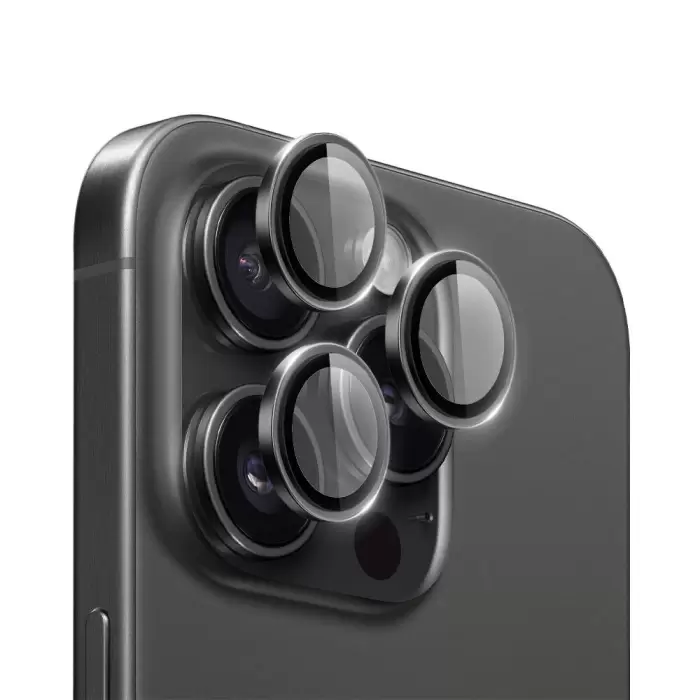 Apple İphone 16 Pro Max Wiwu Lg-003 Lens Guard Çizilmeye Karşı Dayanıklı Safir Kamera Lens Koruyucu