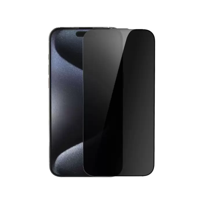 Apple İphone 16 Pro Max Wiwu Wi-sQ009 Easy Install İprivacy 360° Anti-peep Oleofobik Temperli Cam Ekran Koruyucu + Kolay Uygulama Aparatlı