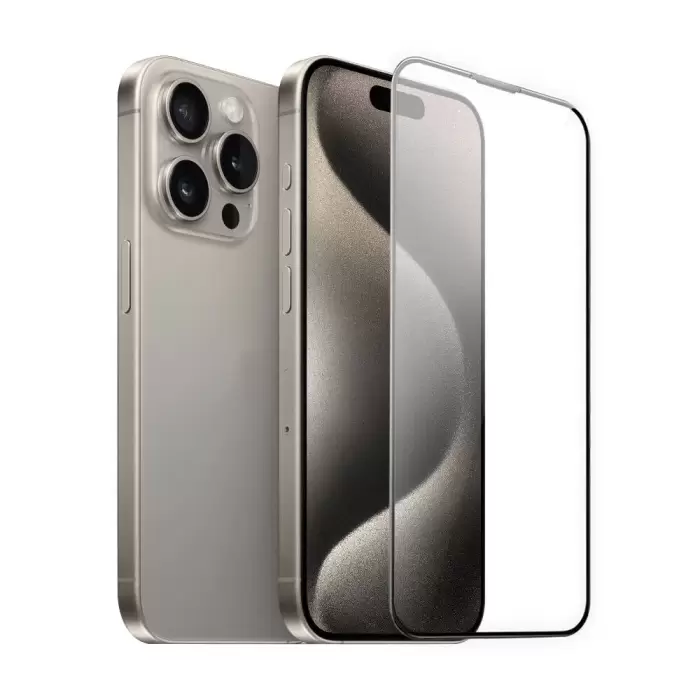 Apple İphone 16 Pro Wiwu Gt-010 Anti-reflective Polimer Oleofobik Kaplama Ultra İnce Temperli Cam Ekran Koruyucu