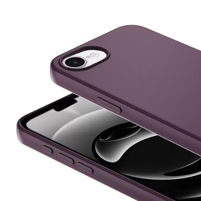 Apple İphone 16e Kılıf Lopard Içi Kadife Lansman Yumuşak Mara Silikon Kapak