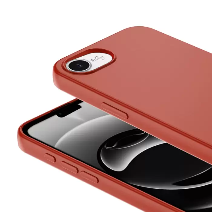 Apple İphone 16e Kılıf Lopard Içi Kadife Lansman Yumuşak Mara Silikon Kapak