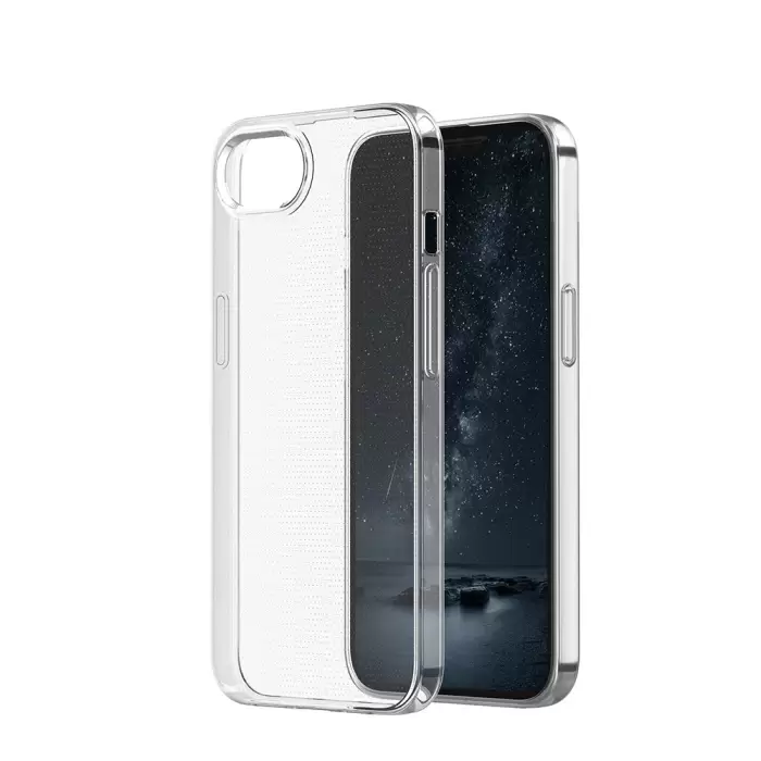 Apple İphone 16e Kılıf Lopard Kamera Korumalı Renksiz Şeffaf Esnek Silikon Kapak Süper