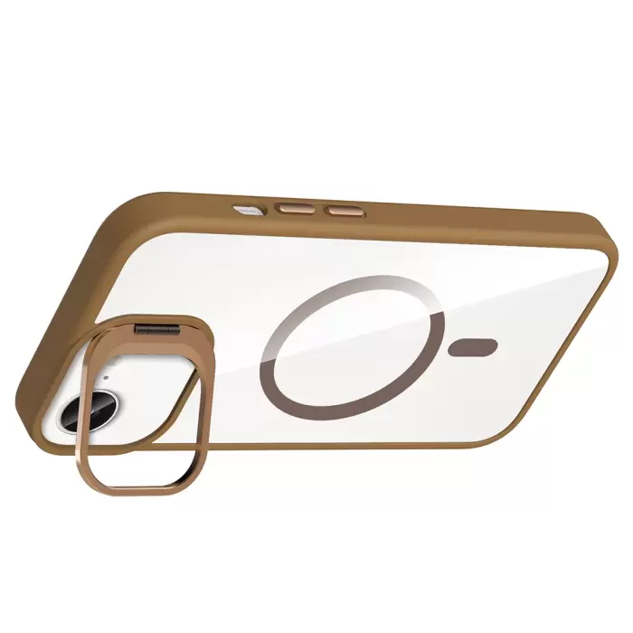 Apple İphone 16e Kılıf Standlı Kamera Lens Koruma Hediyeli Magsafe Şarj Lopard Etro Kapak Koruyucu