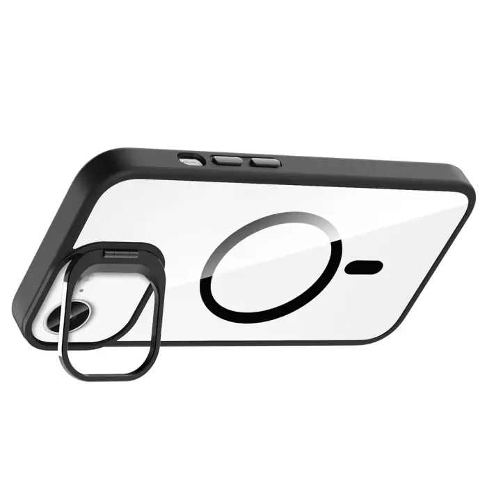 Apple İphone 16e Kılıf Standlı Kamera Lens Koruma Hediyeli Magsafe Şarj Lopard Etro Kapak Koruyucu
