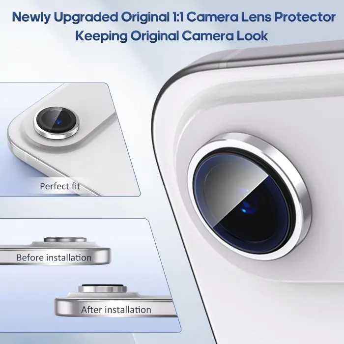 Apple İphone 17 Air Kamera Koruyucu Premium Safir Gece Çekim Destekli Lens Koruma Parlak Temperli Cl-12