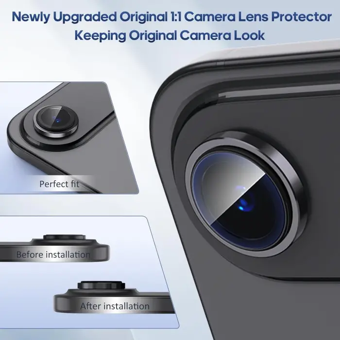 Apple İphone 17 Air Kamera Koruyucu Premium Safir Gece Çekim Destekli Lens Koruma Parlak Temperli Cl-12