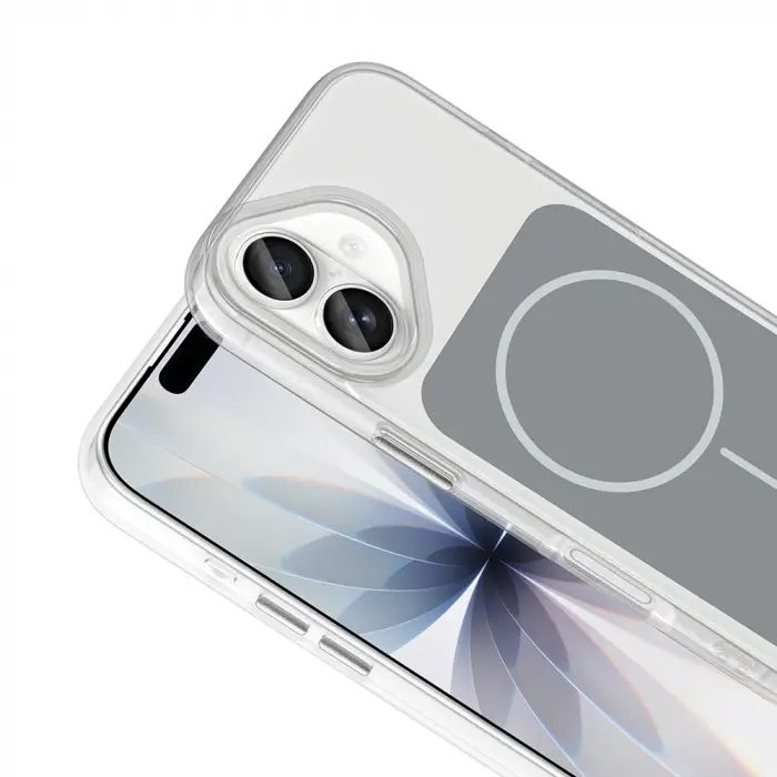 Apple İphone 17 Kılıf M-safe Şarj Özellikli Metal Buton Tasarımlı Lopard İkonik Sert Silikon Kapak