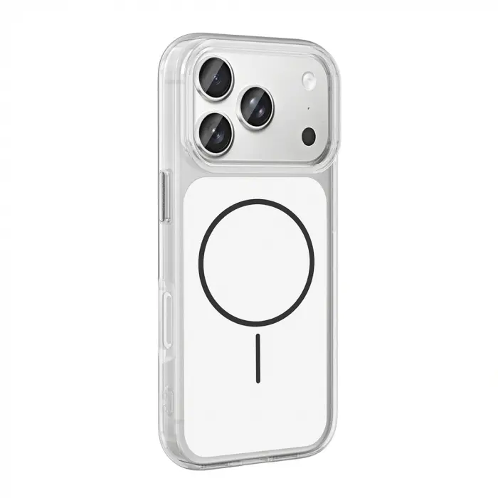 Apple İphone 17 Pro Kılıf M-safe Şarj Özellikli Metal Buton Tasarımlı Lopard İkonik Sert Silikon Kapak