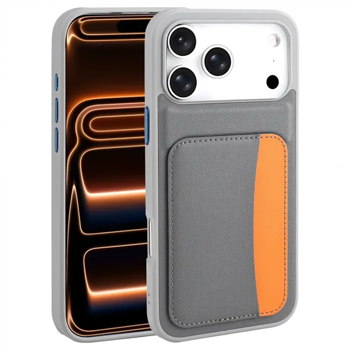 Apple İphone 17 Pro Max Kılıf Kartlıklı Lopard X-kart Silikon Kapak