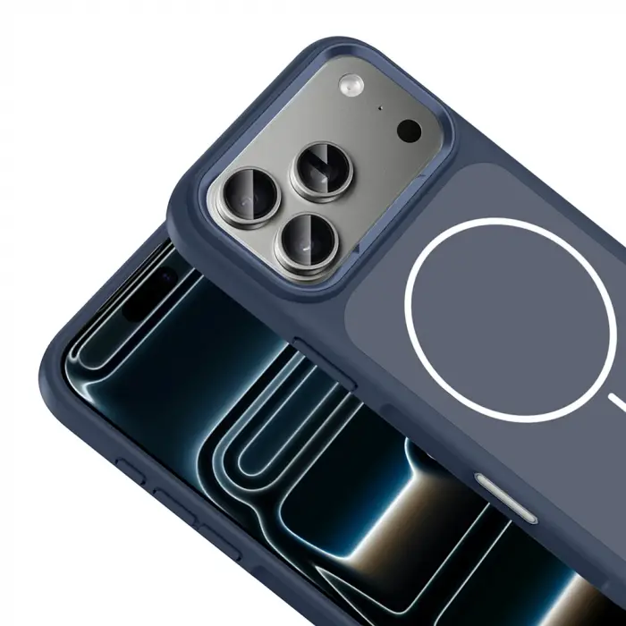 Lopard iPhone 17 Pro Max Kılıf M-safe Şarj Özellikli Metal Kamera Çerçeveli S-remo Silikon Kapak