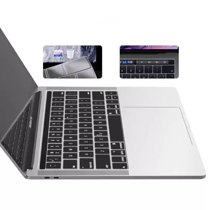 Apple Macbook 13.3 Air A1932 Lopard Klavye Koruyucu Şeffaf Silikon Ped