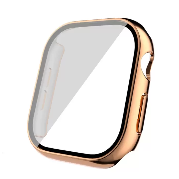 Apple Watch 10 42mm Sert Pc Kasa Electroplatink Çerçeveli Ekran Koruyucu  Watch Gard 36